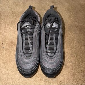 Nike Black and Gray Sparkle Air Max Sneakers